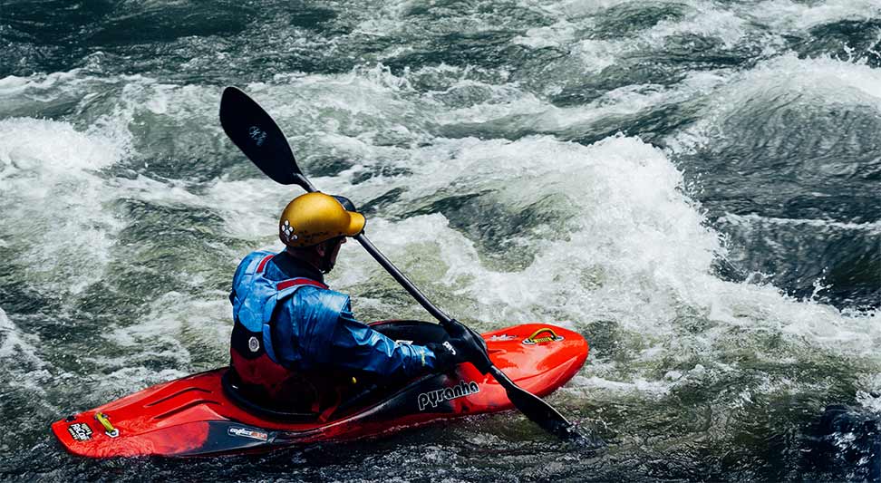 nJoy Vision Summertime is LASIK blog post story image of a man whitewater kayaking