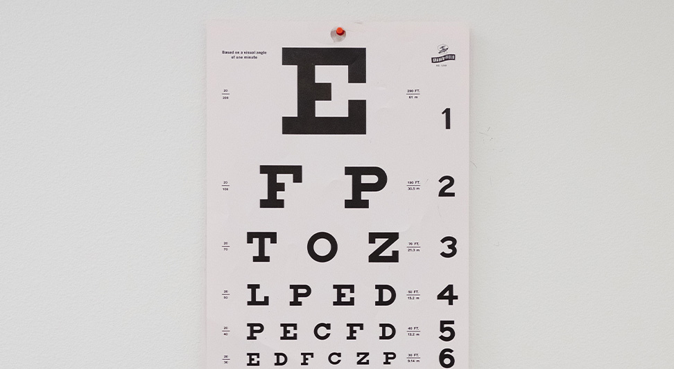 nJoy Vision Children's Eye Health and Safety Month blog story image of an eye chart